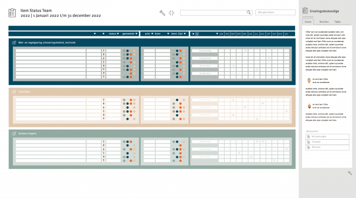 Item Status Kalender